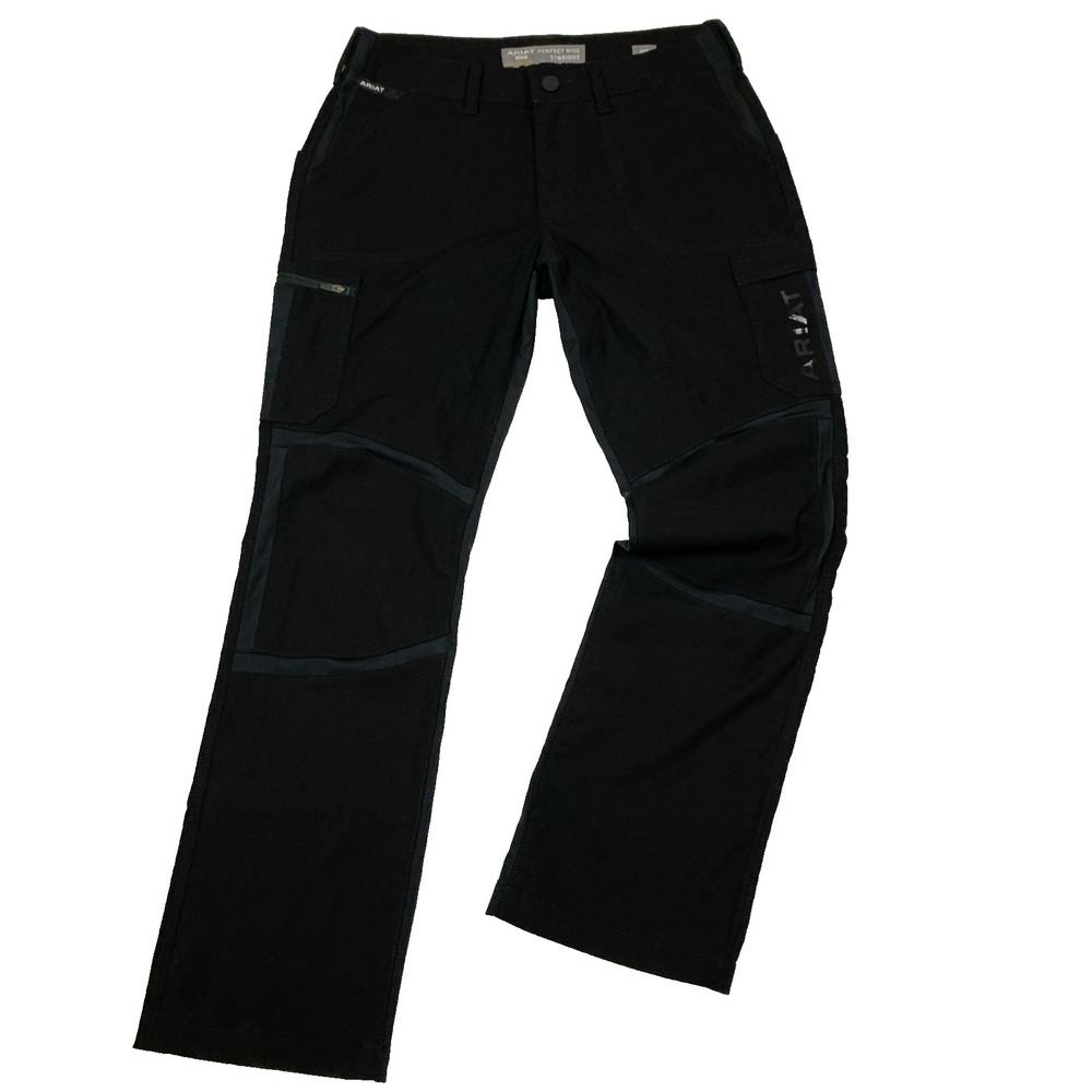 Ariat Work Rebar Cargo Pants Women 28S Black Perfect Rise Straight Canvas